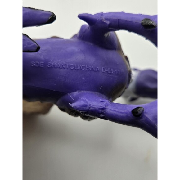 SDE Shantou Winged Dragon Figures Lot Of 2 One Orange And One Purple - Picture 5 of 5